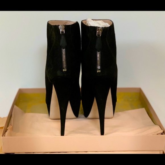 Miu Miu - Suede Platform Ankle Boots (Brand New) - Picture 4 of 8